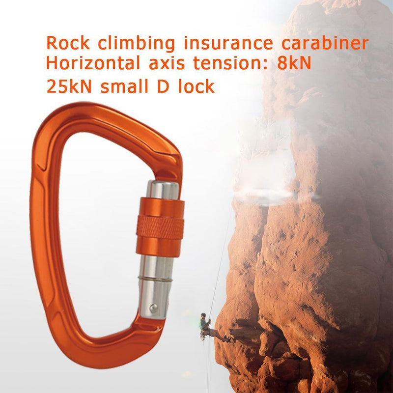 Aluminum Carabiner Outdoor Camping Climbing Hammock Lock Buckle (Orange)