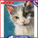 Frameless Oil Paint By Numbers DIY Cat Picture Craft Kit for Home Living Room