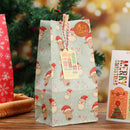 Countdown Hanging Tags Christmas Advent Calendar Holiday Paper Bag Number Label