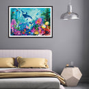 5D DIY Full Drill Diamond Painting Fantasy Dolphin Horse Cross Stitch Embro