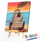 Seaside Step Drawing Frameless DIY Oil Paint by Numbers Canvas Home Decor