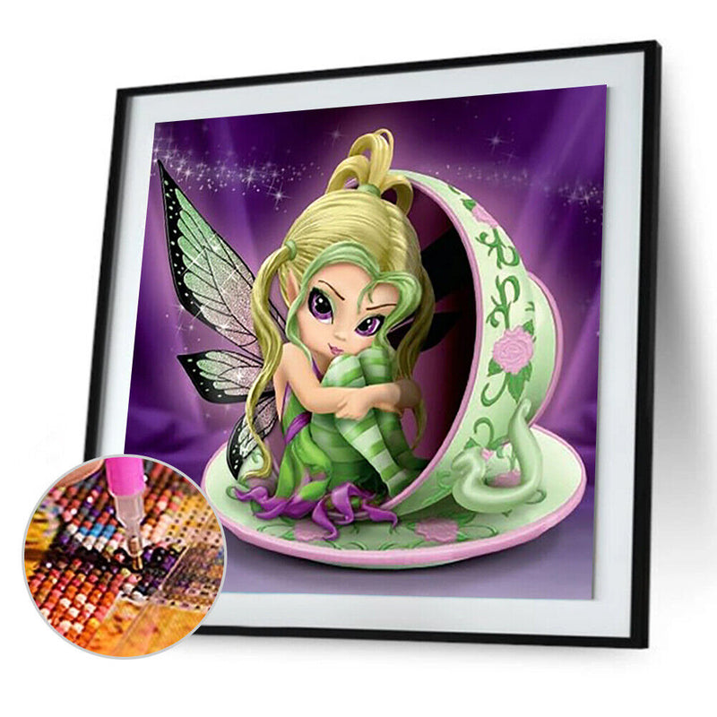 Rhinestone Kit DIY Big Eyes Elf 5D Full Round Drill Diamond Painting (B987)