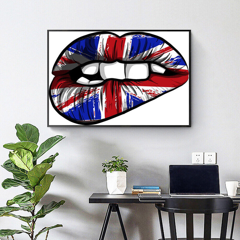 5D DIY Diamond Painting National Flag Full Drill Art Pictures Rhinestone Gift