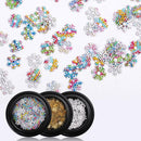 Christmas Nail Stickers Winter Snow Flake Nail Glitters DIY Manicure Art Design