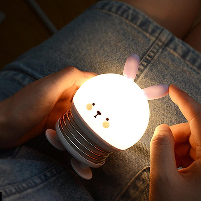 Cute Spring Night Lamp USB Rechargeable Bedside Light Creative Gifts (A)