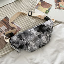 Fashion Women Canvas Sports Shoulder Chest Bag Tie Dye Mini Fanny Packs Purse