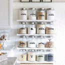 132Pcs/6 Sheets Kitchen Pantry Labels Transparent Waterproof HOT I4V9