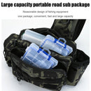 600D Nylon Fishing Tackle Bag Fish Lure Crossbody Pack (Dark Camouflage) Newly