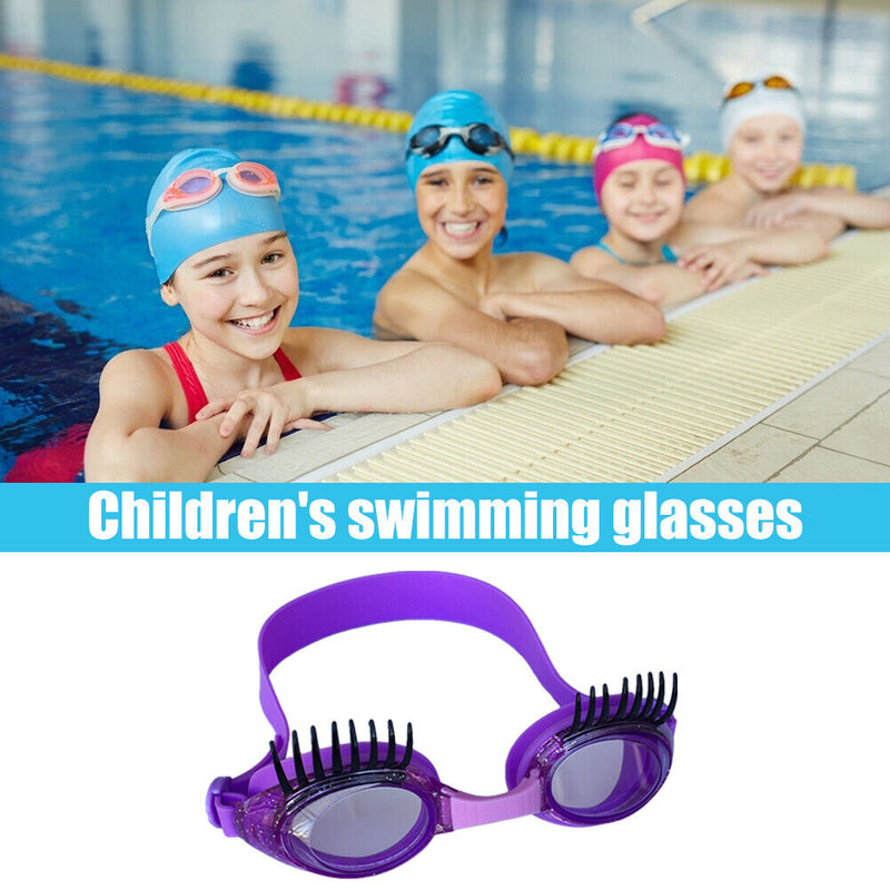 Childrens Swimming Goggles Cartoon Waterproof Anti Fog Eyewear Glasses (D)