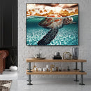 Painting By Numbers Kit DIY Sea Turtle Hand Painted Canvas Oil Art Picture