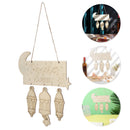 Table Ornament Crafts Accessories Wooden Eid Mubarak Hanging Lantern Pendant