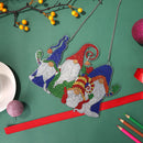 DIY Applique Diamond Four Gnomes Wall Hanger Acrylic Craft Kit Door Pendant