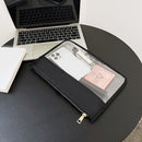 Fashion Letter Clutch Bag Transparent Cosmetic Bag PVC Travel Make Up Organizer