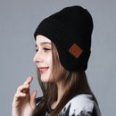 Unisex Warm Ear-Covering Headset Beanie with Mic 5.0 Binaural Stereo Headphones