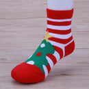 5 Pairs Snowflake Deer Printed Cotton Socks Baby Socks Christmas Gift(M)