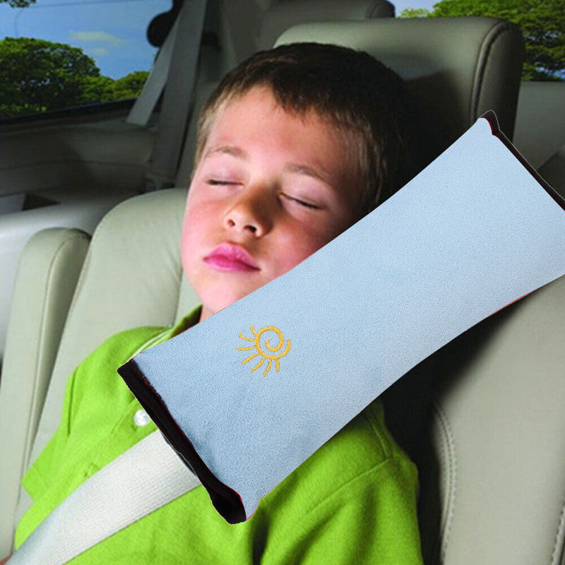 Plush Car Seat Belt Cover Breathable Kids Seatbelt Shoulder Pad (Sky Blue) Newly
