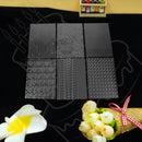 6pcs Tyre Cake Texture Mat Sugar Craft Decoration Fondant Cake Mold Tools Newly