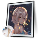 DIY Oil Paint By Numbers Anime Girl Canvas Wall Art Frameless Hand Painted Craft