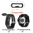 10x Silicone Band Keeper Loop for Garmin Fenix 6S Pro 6S 5S Plus 5S (Black)