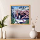 Pterodactyl and Wolf Diamond Painting 5D DIY Full Round Drill Rhinestone