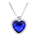 Women's Blue   Rhinestone Pendant Chain Necklace Choker Jewelry