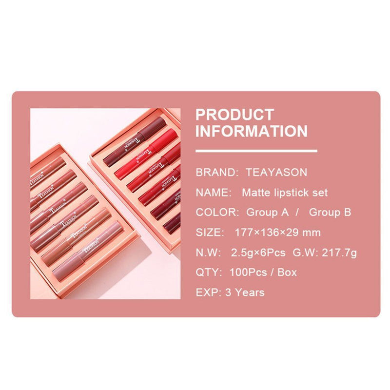 Waterproof Velvet Lipstick Pen Matte Lipstick Set Non-stick Cup Long Lasting