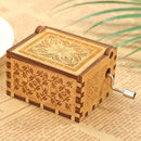 Retro Hand Cranked Wooden Music Box Xmas Gift Party Household Decor (B) Newly