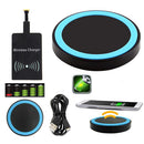 Black Qi Wireless Charger Pad Receiver + USB Cable Charge
