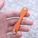 EDC Aluminum Hard Oxide Key Holder Clip Keys Organizer Folder orange