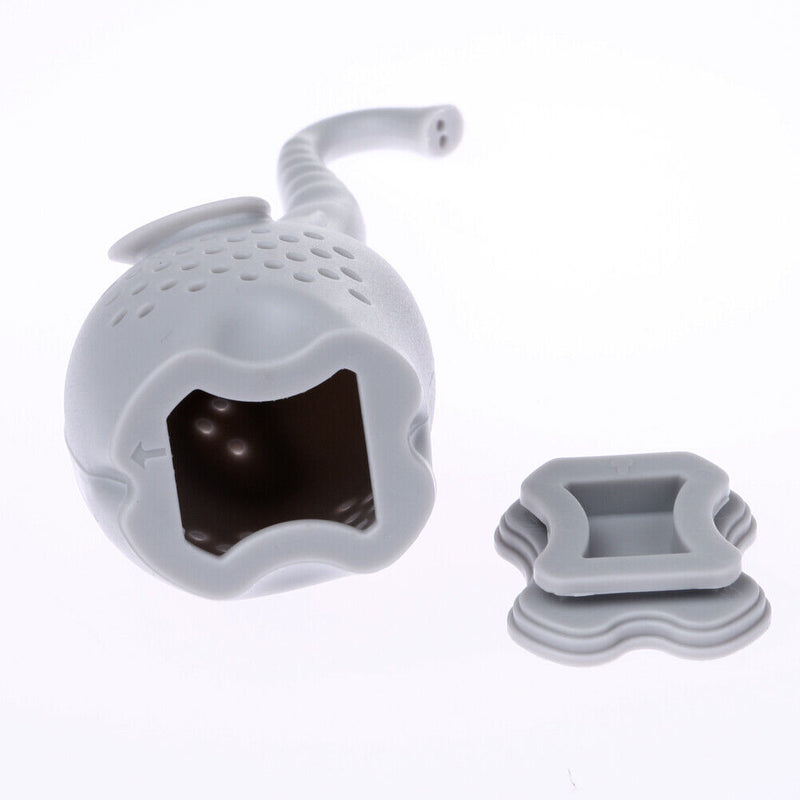 Silicone Elephant Shape Mug Cup Loose Leaf Herb Filter Tea Infuser (Gray) Newly