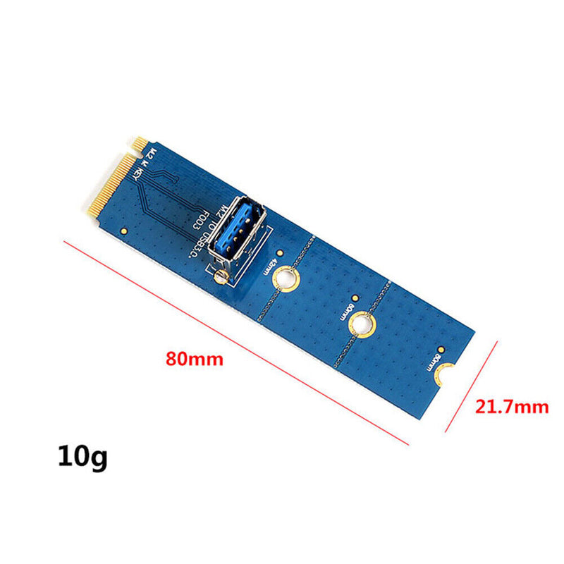 M.2 M Key NGFF to USB 3.0 Adapter Card for BTC Mining PCI-E X16 Converter