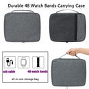 Wrist Watch Strap Storage Bag 48 Slots Watchband Organizer Pouch (Grey) Newly