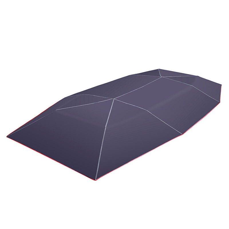 Waterproof Auto Tarpaulin Anti UV Car Sunshade Canopy (Dark Blue 4.2x2.1m) Newly