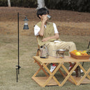 Outdoor Folding Camping Lamp Pole Kit Hanging Lantern Stand Hanger (A) Newly
