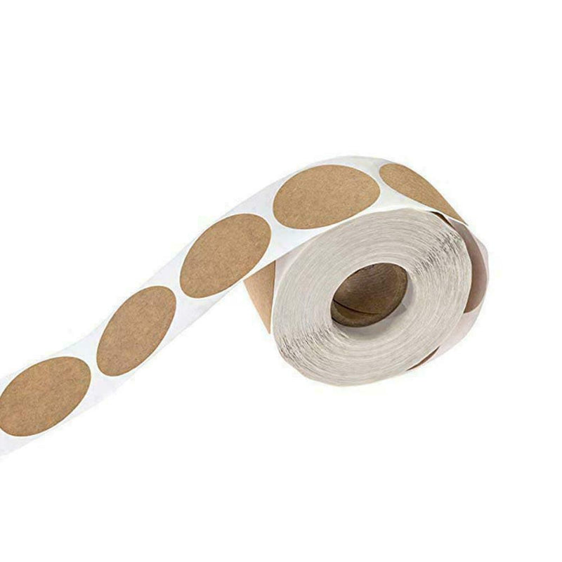 500pcs/1roll Baking Brown Blank Label Round Shape Paper N0R1 Kraft DIY F5E5