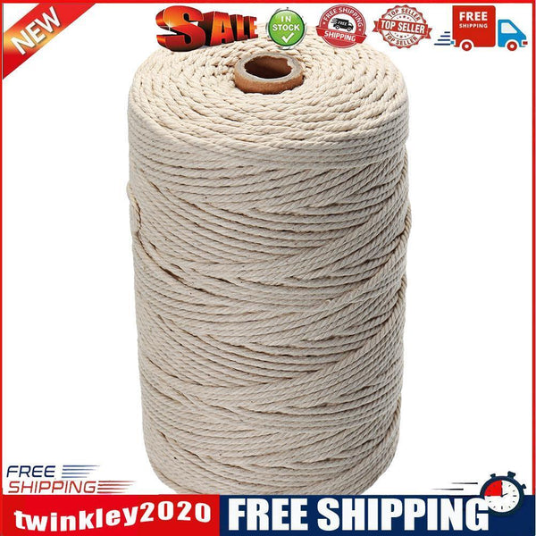 1 Roll Macrame Rope Twisted String Cotton Cord for DIY Handmade (4mmx50m)