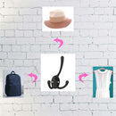Bathroom Heavy Duty Single Hook Door Back Hook Clothes Hanger Hook Coat Hooks