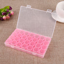 28 Slots Storage Box Nail Art Rhinestone Jewelry Display Case (Pink)