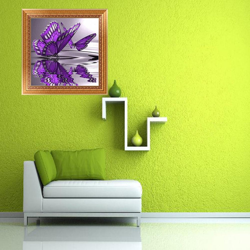 5D Butterfly Diamond Embroidery Painting Cross Stitch DIY Home Decor Newly
