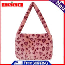 Women Leopard Plush Underarm Bags Winter Fluffy Handbags Ladies Party Clutches