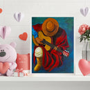 Frameless Oil Paint By Numbers Guitar Singer DIY Canvas Picture Craft Kit