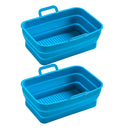 #A Silicone Air Fryers Basket Nontoxic Non-stick for Family Baking Camping Bar