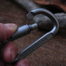 D-Shaped Aluminum Alloy Carabiner Screw Lock Hook Clip Key Ring Outdoor