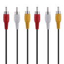 25cm 3 RCA Female to RCA Male Audio Video Adapter Cable AV Adapter Split