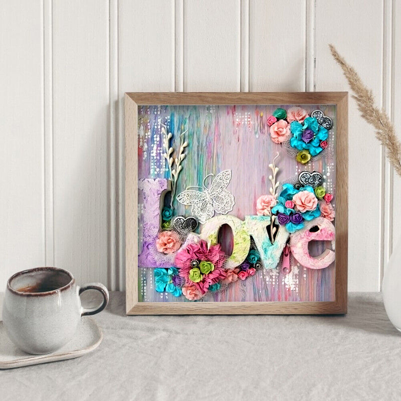 Diamond Painting Letters Full Square Drill Picture of Rhinestone DIY Drawing