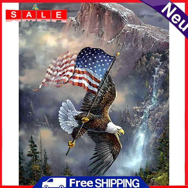 Flag Eagle Oil Paint By Numbers DIY Drawing Picture for Adults Home Decoration