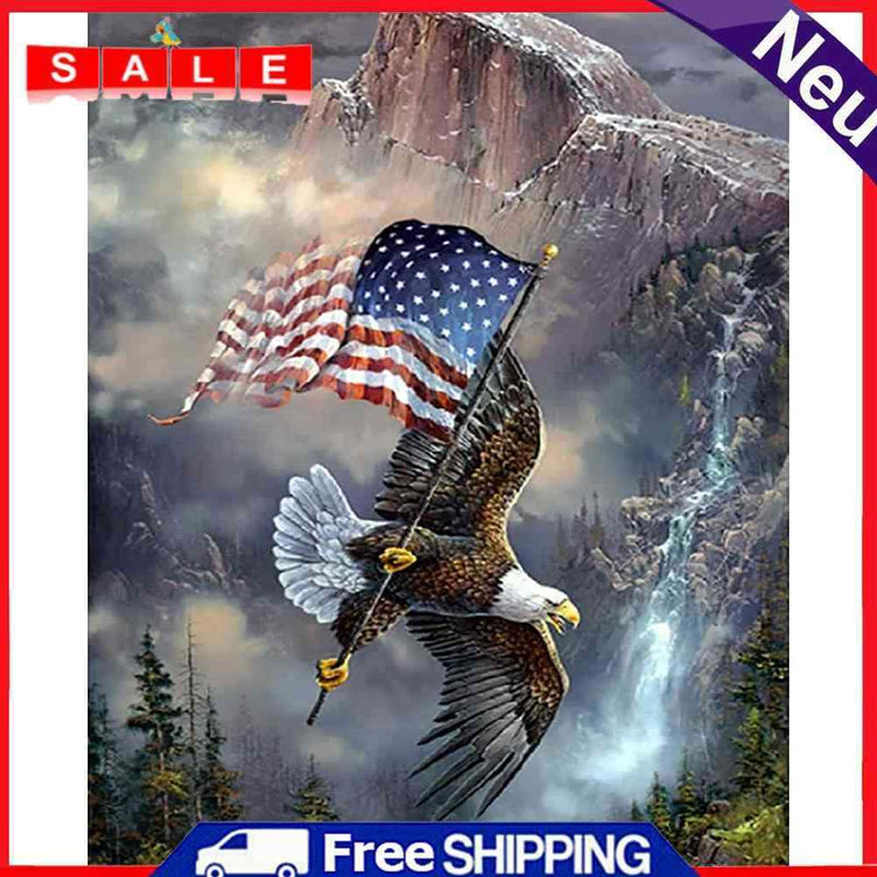 Flag Eagle Oil Paint By Numbers DIY Drawing Picture for Adults Home Decoration