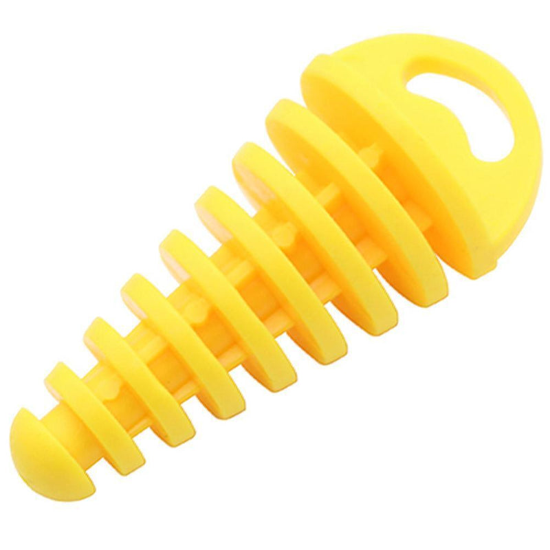 Motorcycle Exhaust Pipe Air-Bleeder Plug Muffler Wash Plug Small (Yellow)