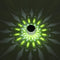 Solar LED Hollow Hanging Ball Light Outdoor Waterproof Garden Lamp (Green) Newly