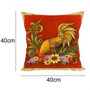 Chicken Print Cross Stitch Pillowcase 11CT DIY Embroidery Pillow Cover (2)